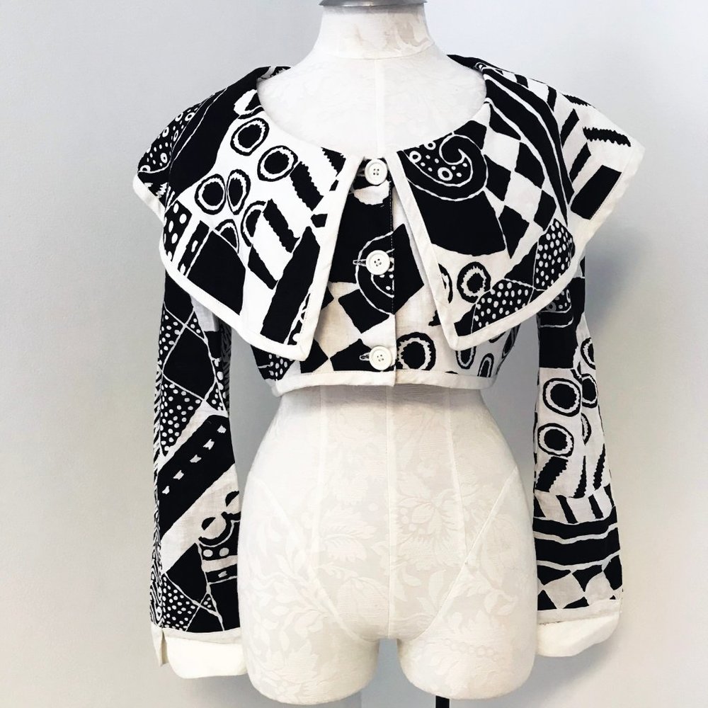 Vintage 90s 6 Linen Art Print Hip Hop 2 Piece Set - Picture 7 of 16